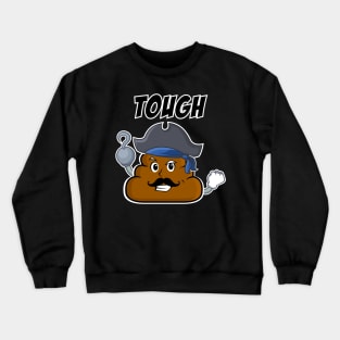 Poop Emoji - Tough @#@# PIrate Crewneck Sweatshirt